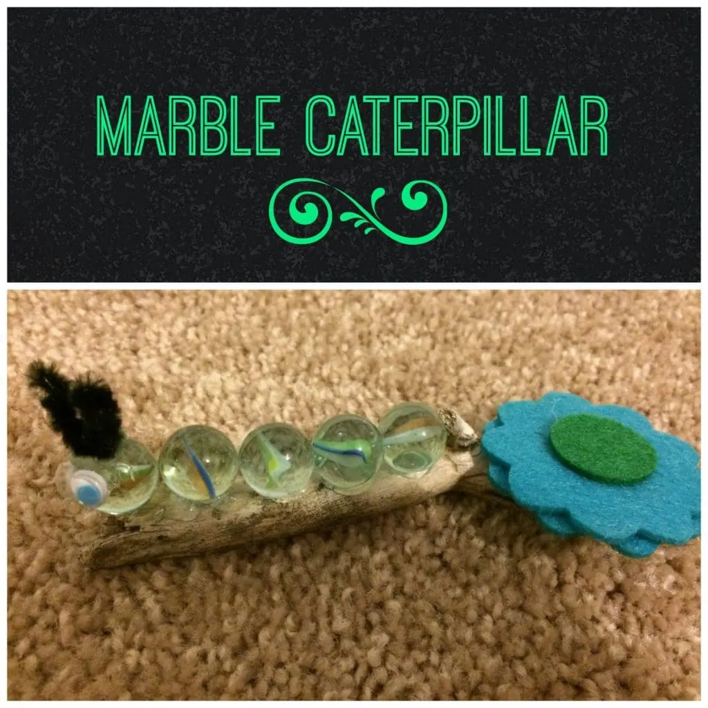 Marble Caterpillar, craft, toddler craft, 