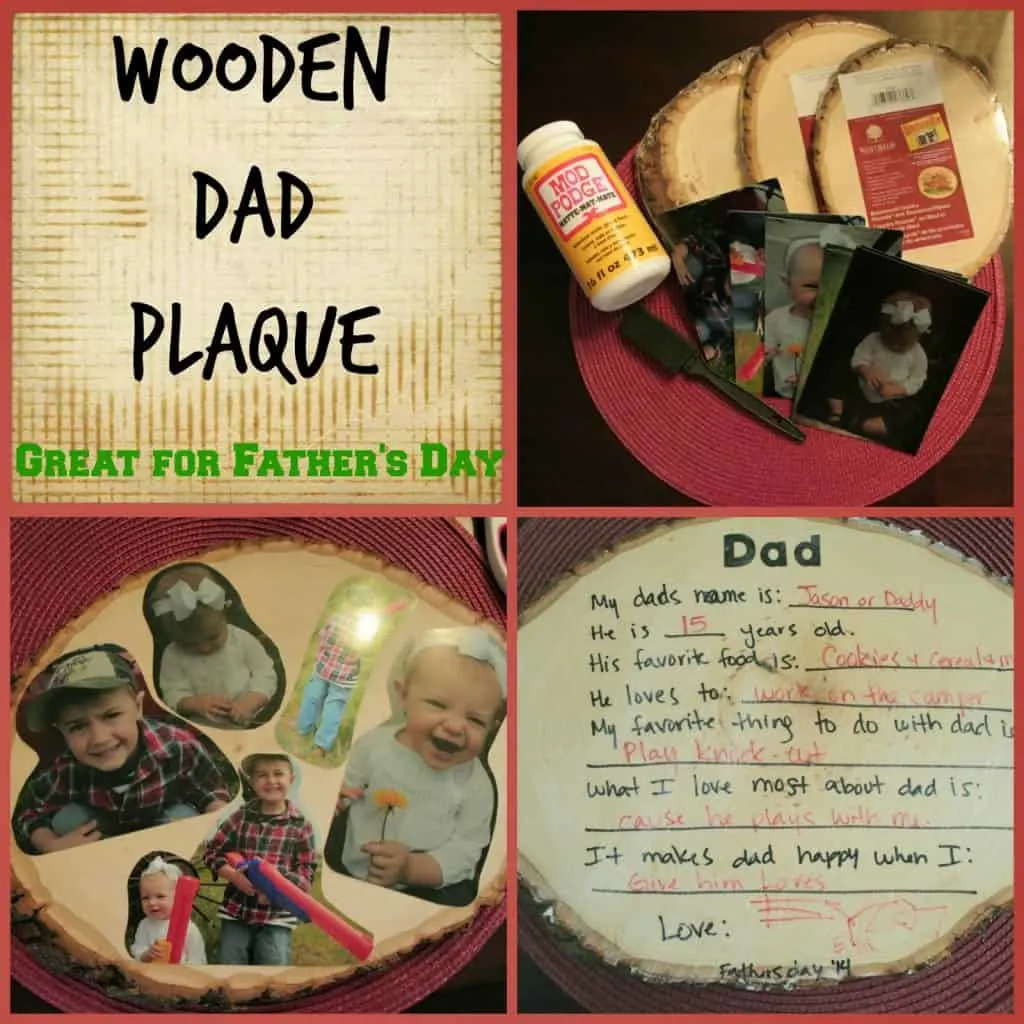 Fathers Day Plaque, Wooden Plaque