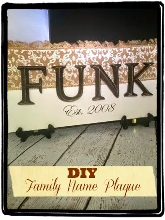 Family Name Plaque, DIY Name Crafts