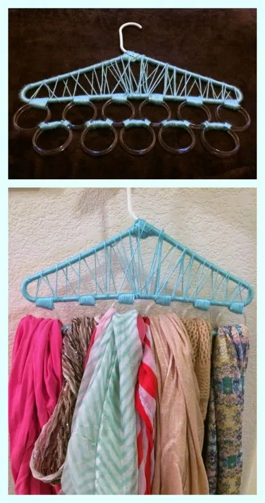 How to make a scarf holder, cheap scarf holder, DIY scarf holder, DIY cheap scarf holder, DIY Scarf Holder tutorial. 