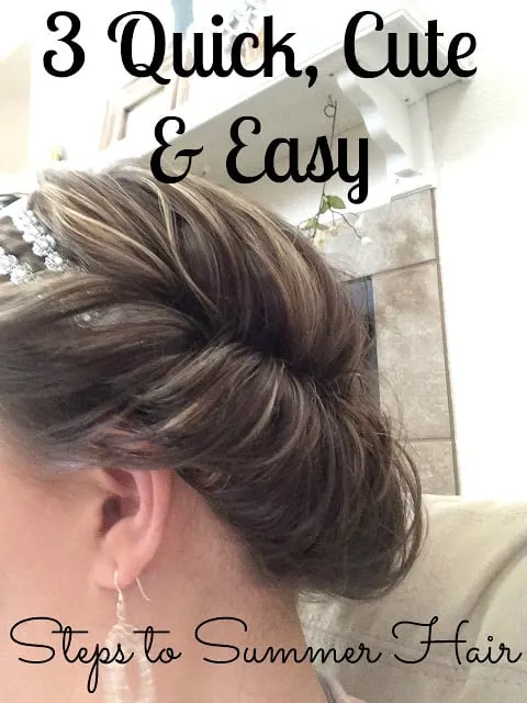 Quick and Cute summer hair, How to do a quick updo, Video on hair do, hair tutorial.