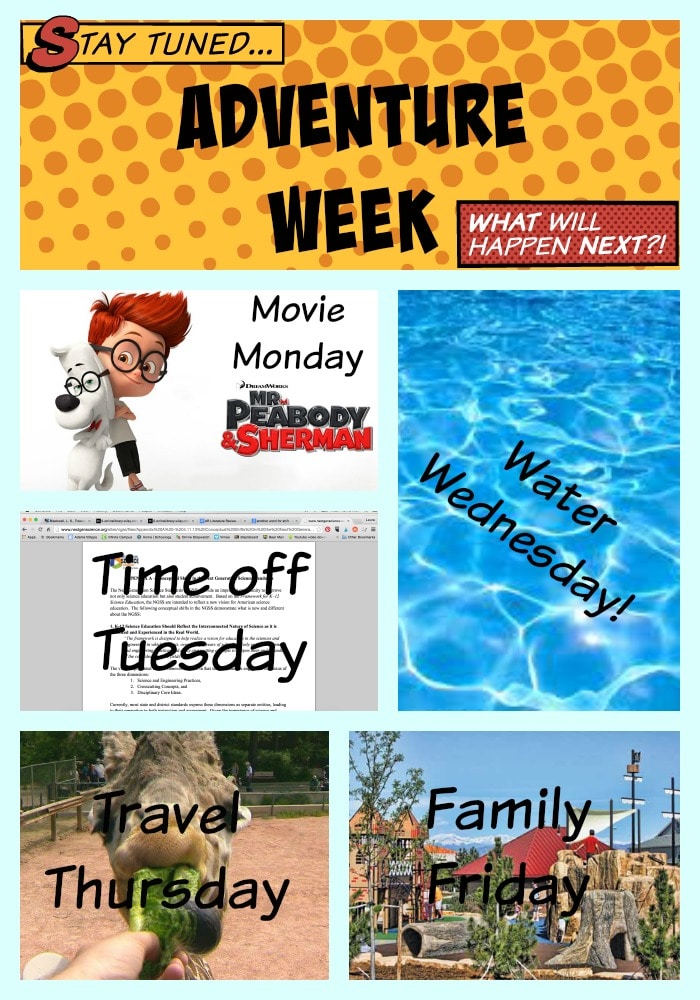 Summer Theme Week, Mr. Peabody & Sherman, Denver things to do, Adventure Week