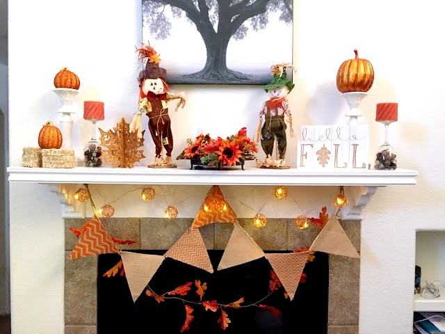 Fall Mantle Makeover ideas, Mantle decor for fall, Budget friendly mantle decor, Fall decor on a budget, Michaels fall decorations, Dollar Tree Fall decorations, Target fall decor