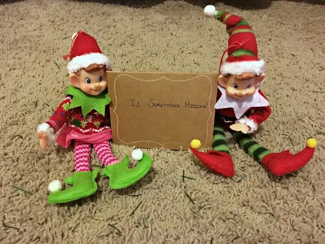Elf on the shelf ideas, elf on the shelf naughty list, elfs on the shelf steal the tree, elf on the shelf easy ideas for kids, elf on the shelf