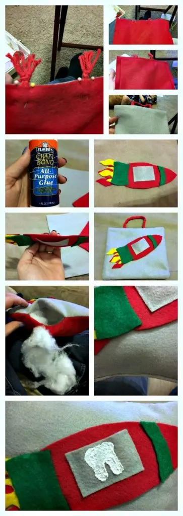 Tooth Fairy Pillow How to, Space tooth fairy pillow, tooth fairy pillow for a boy, easy tooth fairy pillow, tooth fairy pillow with felt, lost tooth