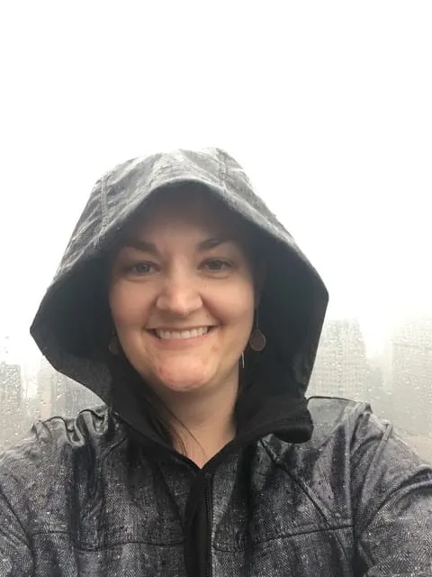 Raining atop Rockefeller Center