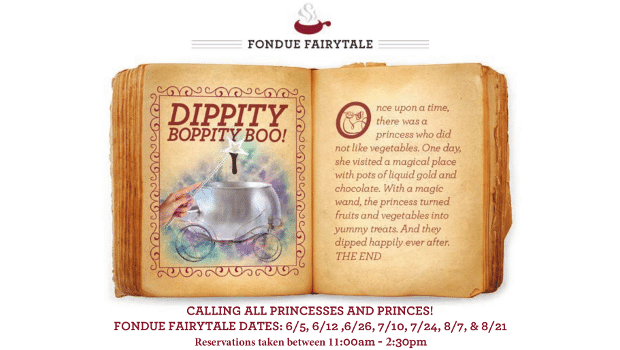 The Melting Pot Littleton Co, Fondue Fairytales, Princess Parties in Denver, Princesses and the Melting Pot