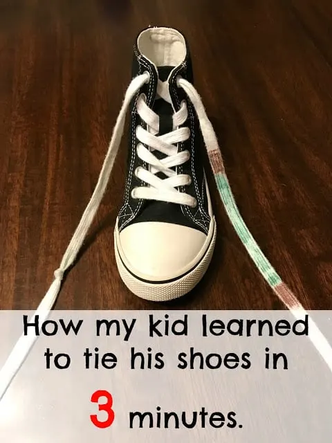 How to teach your kid to tie shoes, shoe tying technique, colored laces shoe tying lesson, knot in shoe laces tying lesson, fastest way to teach your kid to tie their shoes how to teach a child to tie shoes