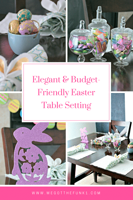 Oriental Trading Easter table decor, Budget friendly Easter table ideas, Easter Table setting ideas, Elegant Easter Table settings, 