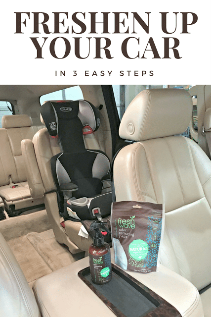 How to freshen up your car naturally, safe ways to freshen up your air, care about your air campaign, fresh wave review, Fresh Wave giveaway, Fresh Wave Odor Removing products, How to freshen up your car, How to clean your vehicle easy