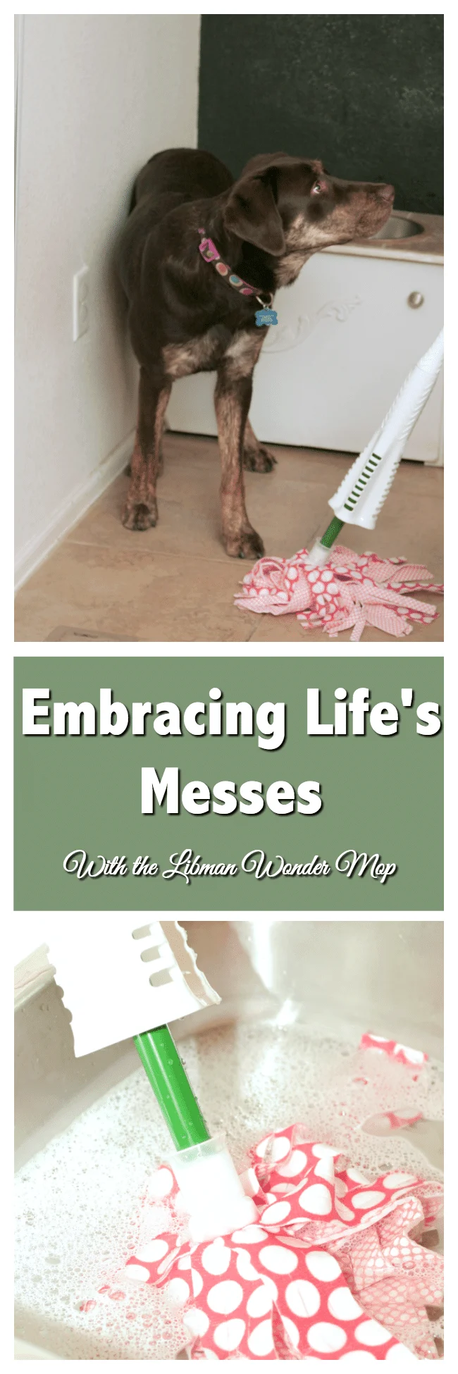 Embracing Life's Messes, How to clean up after your puppy, easy puppy cleaning hacks, best mop for cleaning up after dogs, best mops for cleaning up puppy messes, most absorbent mops for cleaning, easy to wring mops, Libman coupon 2018, 