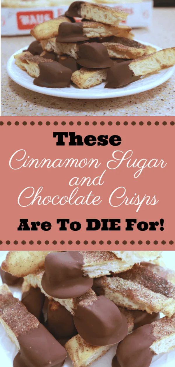 cinnamon sugar and chocolate crisps, Easy biscotti, English muffin dessert recipe, how to make biscotti with english muffins