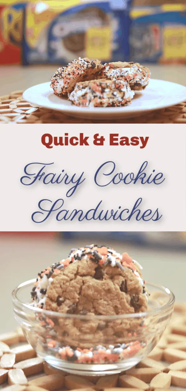 #Ad, #CollectToWin #IC, Fairy Cookie Sandwiches, Whipped Cream cookies, Cookie sandwiches, easy cookies and cream ice cream sandwich, cookies and cream sandwiches, collect to win sweepstakes, collect to win nabisco