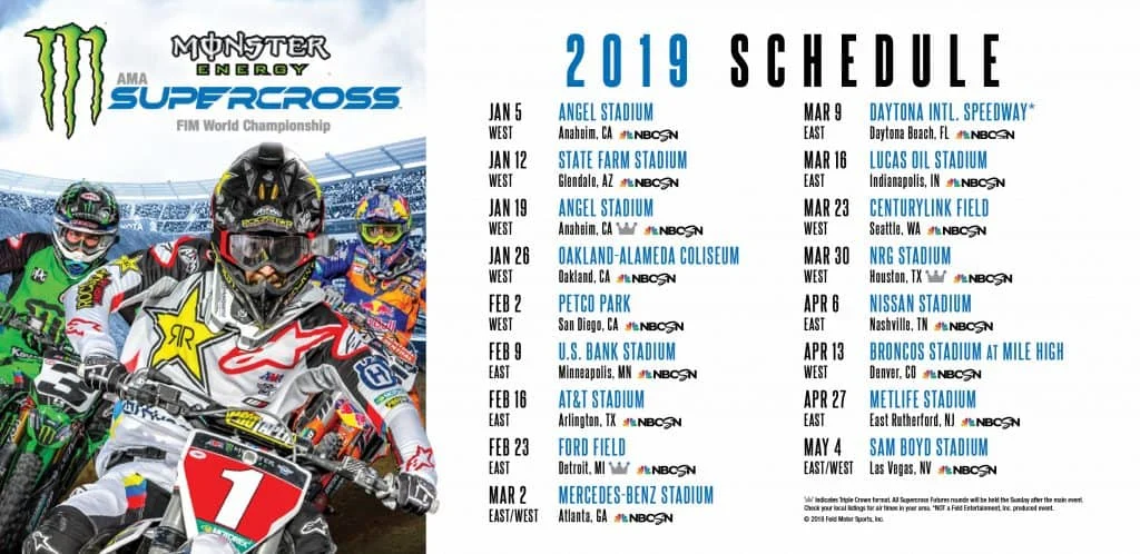 Supercross World Championships Denver, Supercross World Championships Schedule