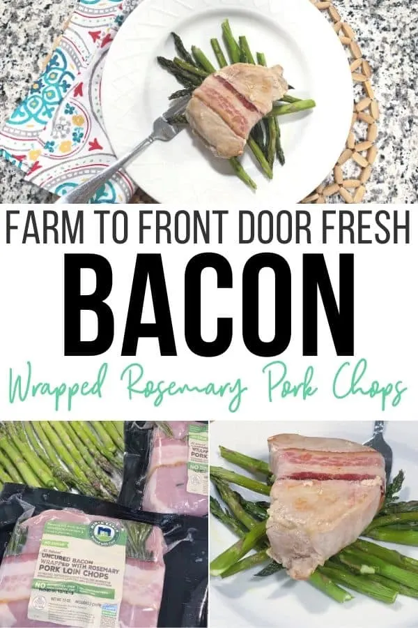 Bacon Wrapped Rosemary Pork Chops