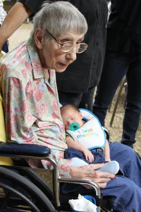 Great Grandma with great great grandson