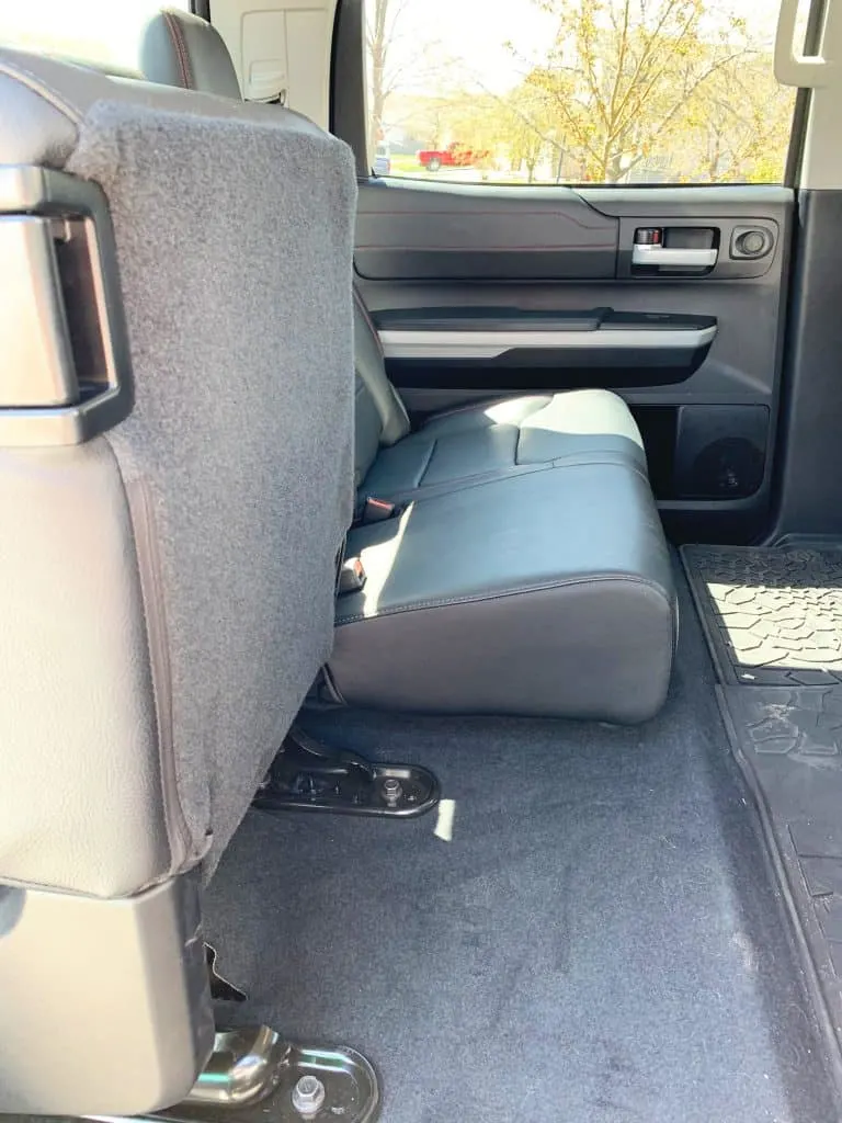 Fold Up rear seats in Toyota Tundra