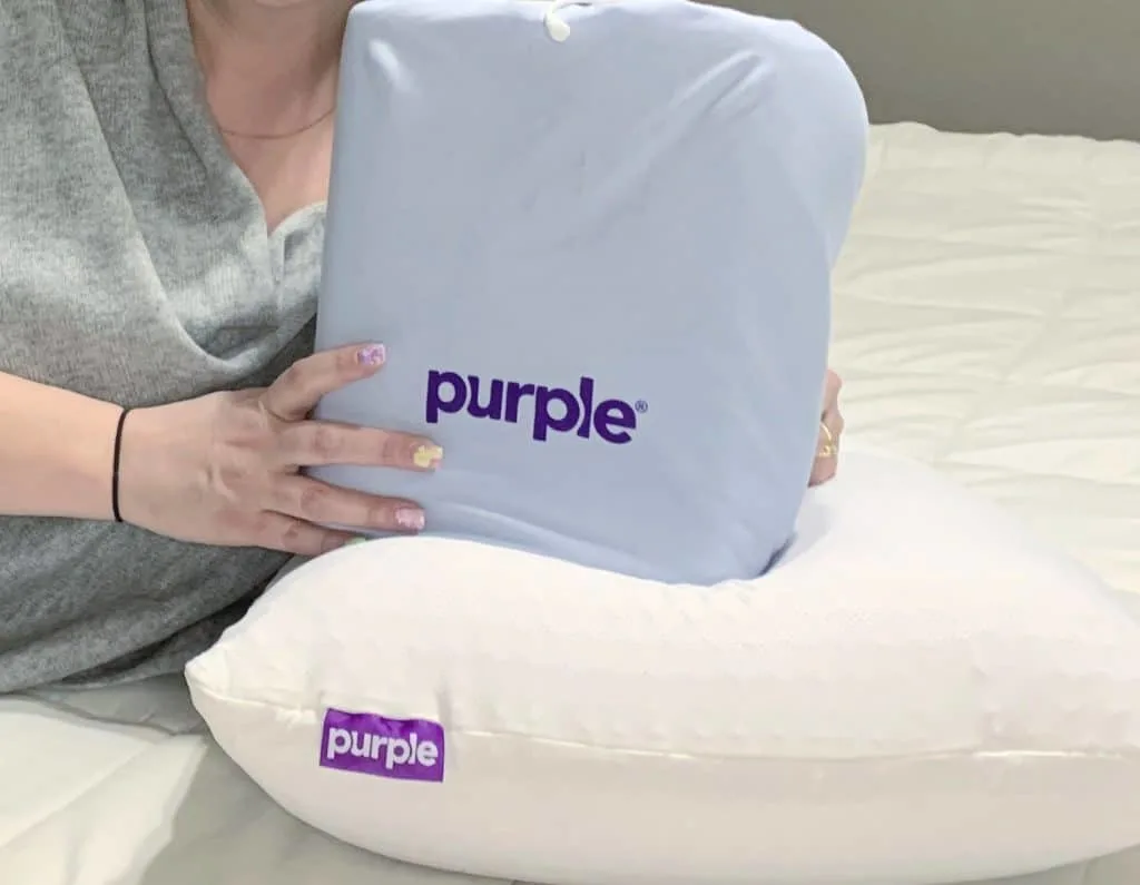 Purple sheets and pillow