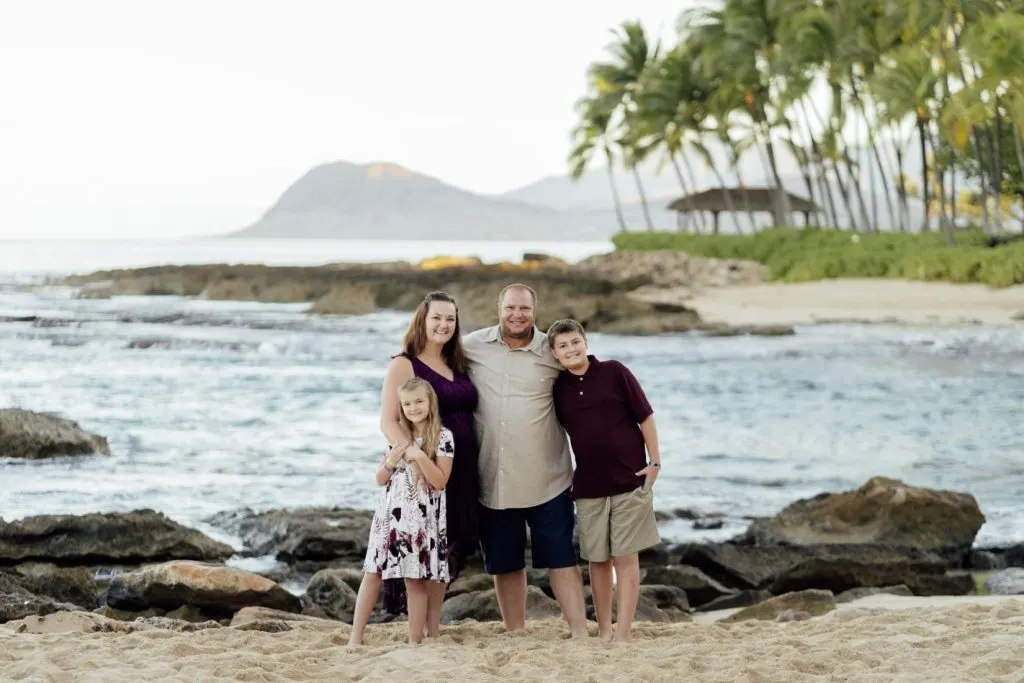 Family photos at Aulani