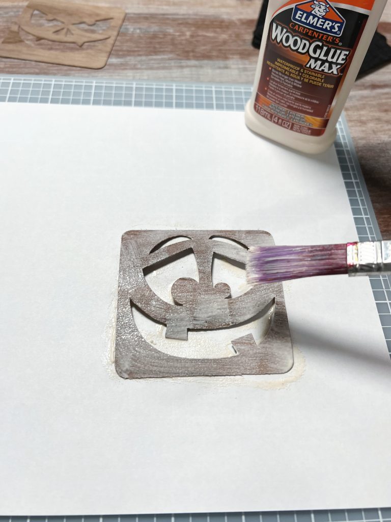 painting wood veneer with glue