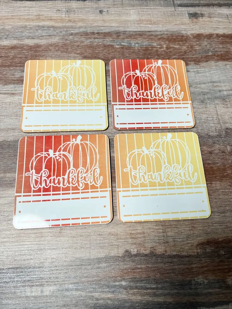 Cricut Thanksgiving Coasters