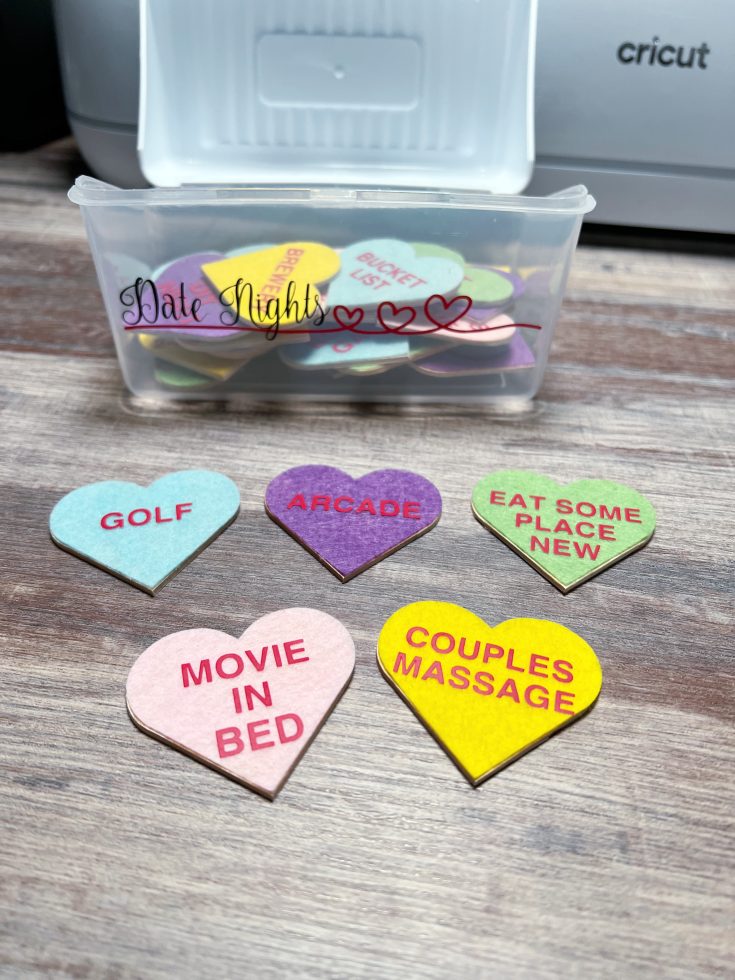 Token Heart Box Conversation Heart Date Night Tokens - We Got The Funk